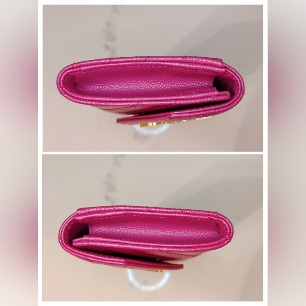 YSL Compact Wallet - Pink Yves Saint Laurent Leather w/GHW - Picture 10 of 15